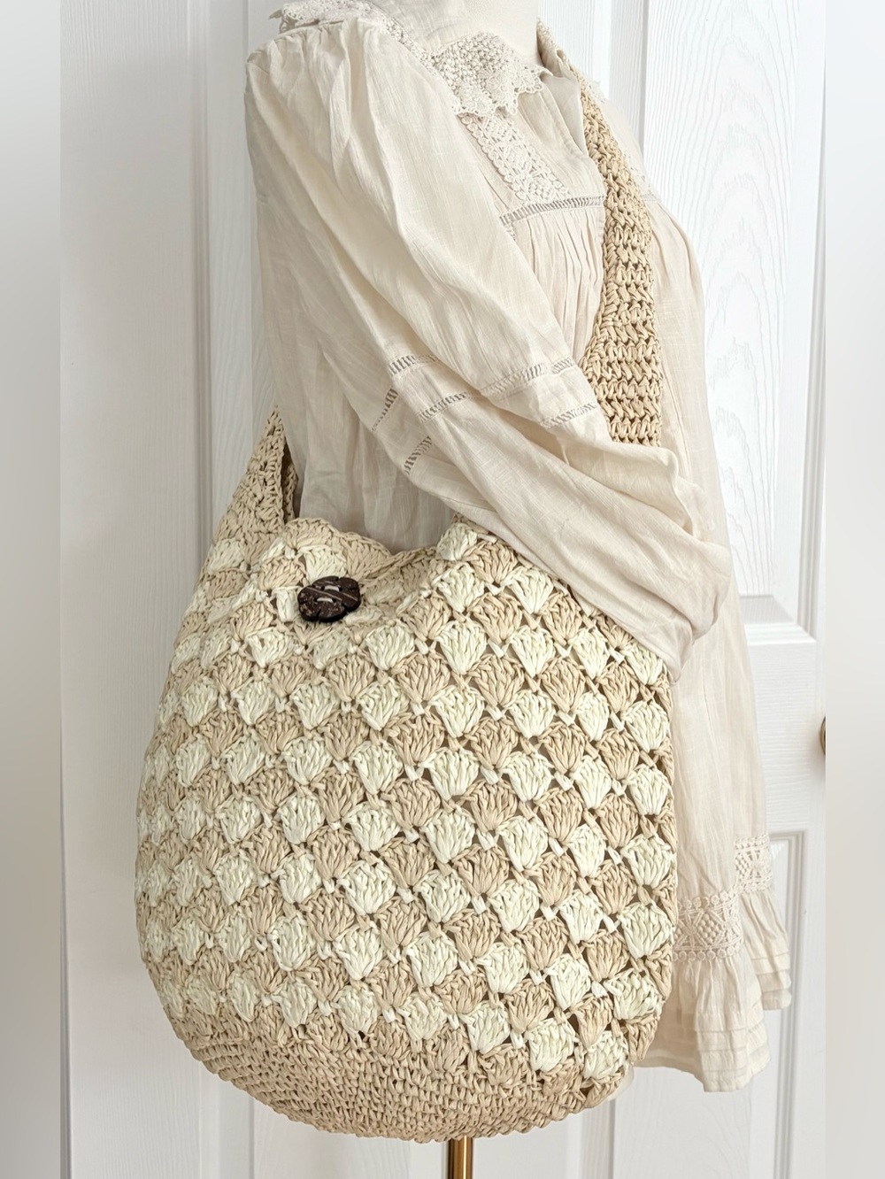 NWOT Free People Crochet Crossbody Bag